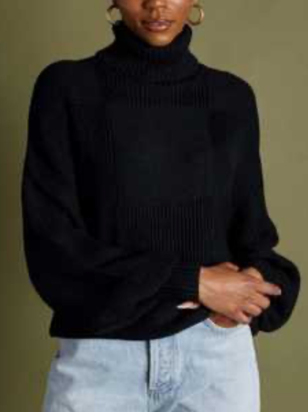 STAUD Benny Oversized  Turtleneck Knit Red Merlot Sweater - Picture 3 of 9
